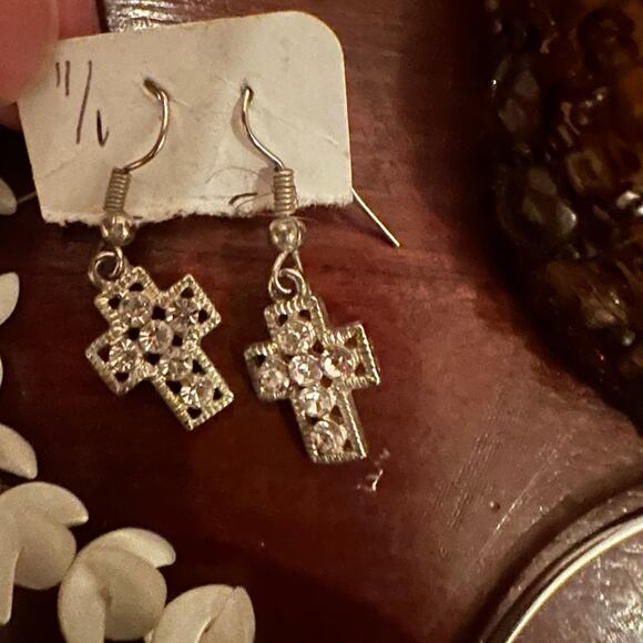 Mixed Lot Bracelet Beads Wood Boho Festival Gold Buttons Cross Earrings Bundle - Picture 2 of 12